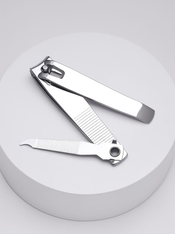 Кусачки книпсер педикюрные, с пилкой, 8 см, на блистере