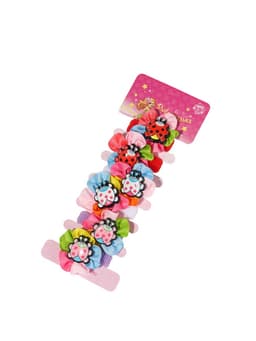 Резинки для волос Выбражулька «Весёлый глянец», набор 6 шт., цветок божья коровка