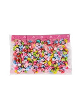 Резинки для волос Выбражулька «Весёлый глянец», набор 6 шт., цветок божья коровка