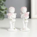 Фигурка полистоун «Ангел с букетом розовых роз», 6.5×2.5×2.5 см, МИКС