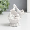 Фигурка полистоун «Аист с малышом», 7.5×5×6.2 см