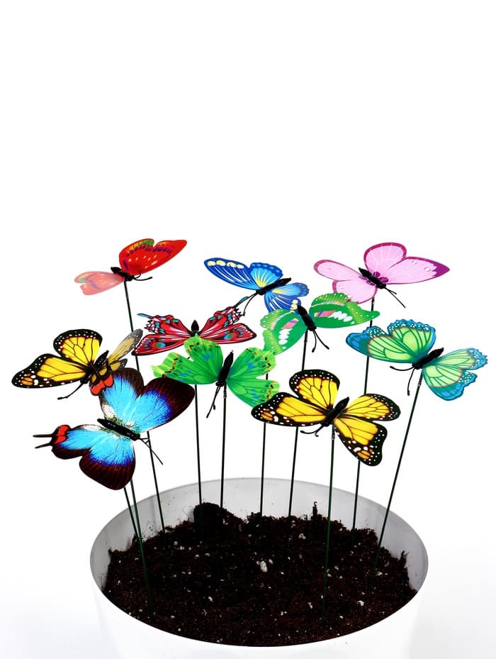 Штекер садовый «Бабочка вайлет», 8×7 см, h=25 см, МИКС