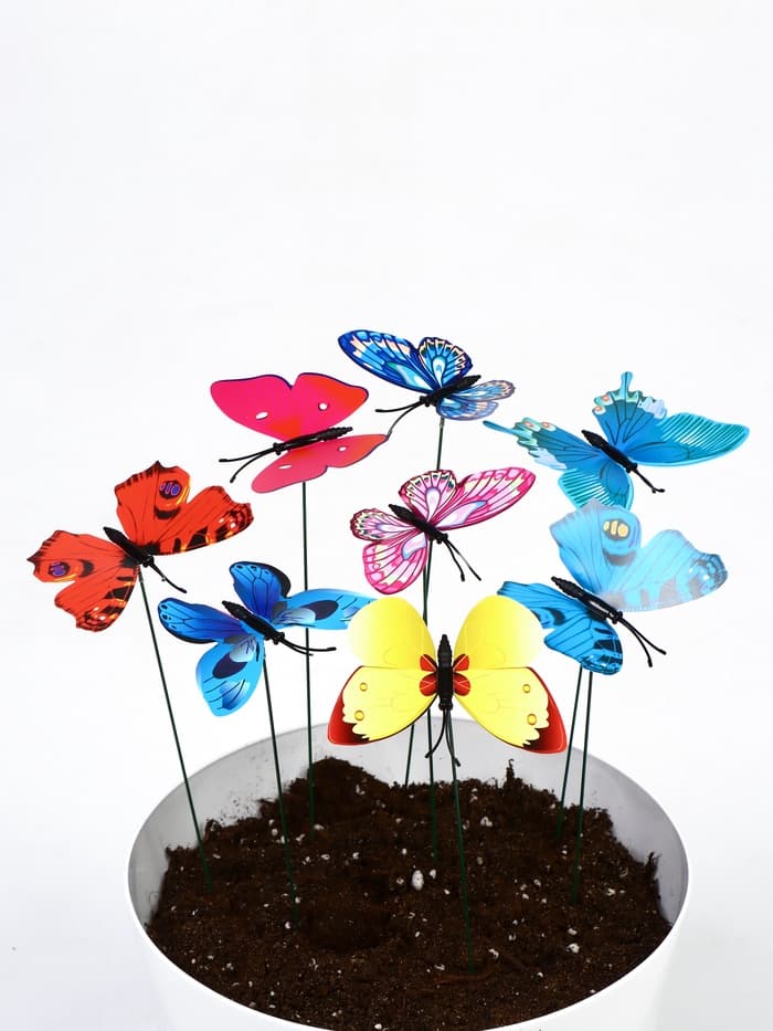 Штекер садовый «Бабочка вайлет», 8×7 см, h=25 см, МИКС