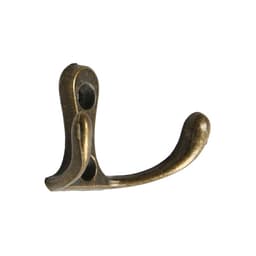 Крючок мебельный ТУНДРА TKd=005, двухрожковый, бронза, 5 шт.