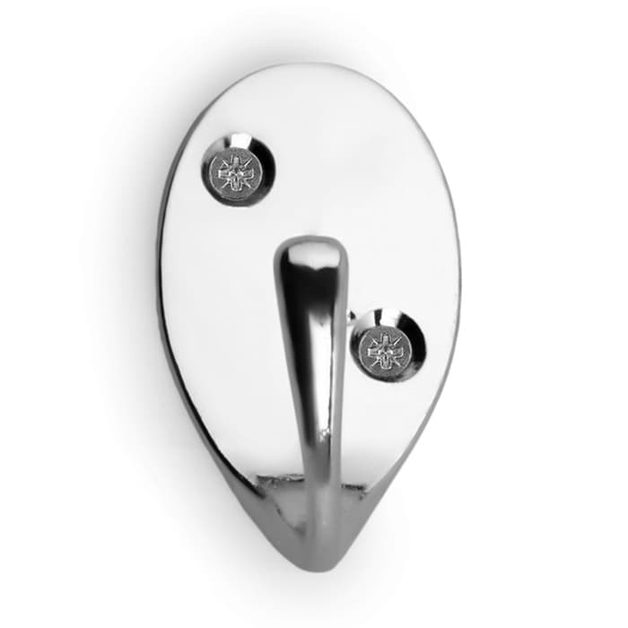 Крючок мебельный ТУНДРА TKO004, однорожковый, хром