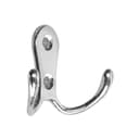 Крючок мебельный ТУНДРА TKd=006, двухрожковый, хром