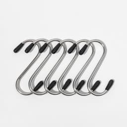 Набор крючков для рейлинга Доляна, d=1.5 см, 6 см, 6 шт., хром