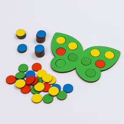 Мозаика «Бабочки», 4 бабочки, 40 кружков d=2 см