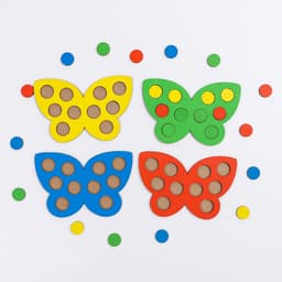 Мозаика «Бабочки», 4 бабочки, 40 кружков d=2 см