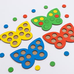 Мозаика «Бабочки», 4 бабочки, 40 кружков d=2 см