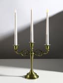 Металлический подсвечник на 3 свечи «Канделябр. Лаконичность», под латунь, 25.5×27×10 см