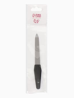 Пилка металлическая для ногтей, 12 см, на блистере, цвет серебристый, чёрный