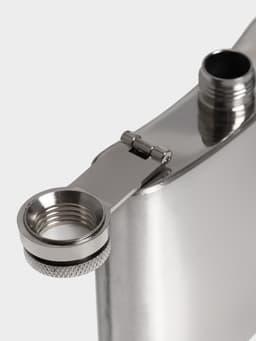 Фляжка Мастер К, 150 мл, подарочная, армейская, 5 oz, нержавеющая сталь, серебристая