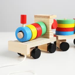 Конструктор Лесная мастерская «Паровоз», 4 фигуры