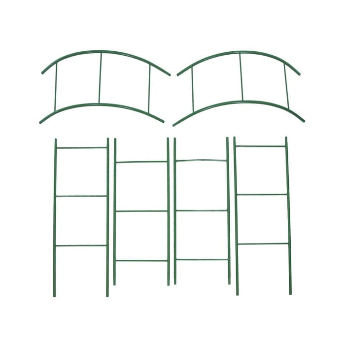 Арка садовая, 240×125×36.5 см, для вьющихся растений, металлическая, зелёная, Greengo