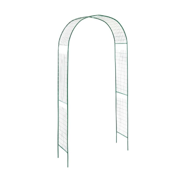 Арка садовая, 230×125×50 см, для вьющихся растений, металлическая, зелёная, «Сетка», Greengo