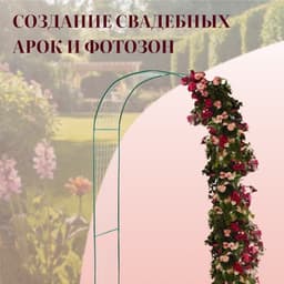 Арка садовая, 230×125×50 см, для вьющихся растений, металлическая, зелёная, «Сетка», Greengo