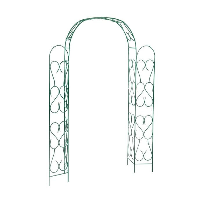 Арка садовая, 230×125×36.5 см, для вьющихся растений, металлическая, зелёная