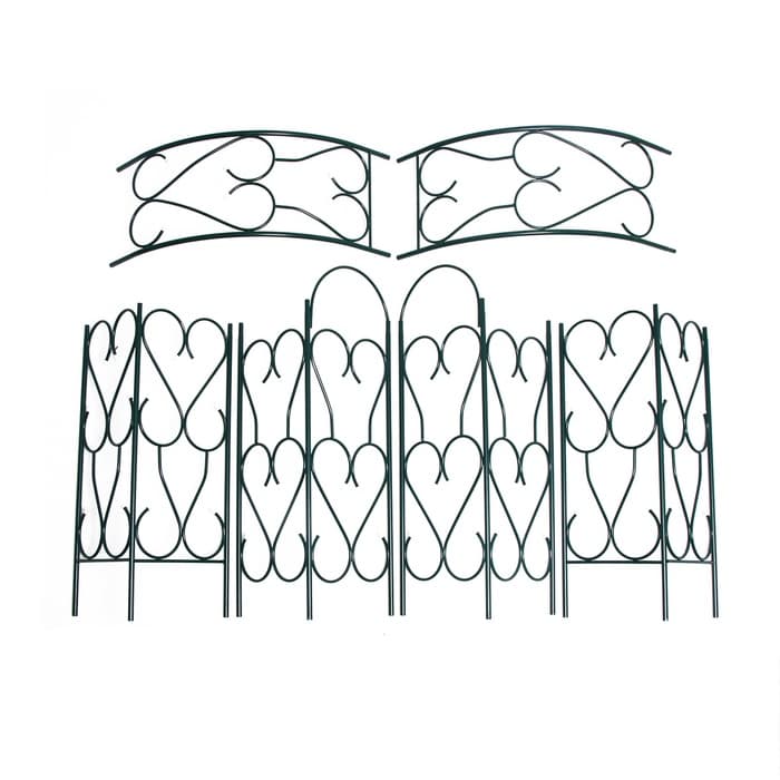 Арка садовая, 230×125×36.5 см, для вьющихся растений, металлическая, зелёная