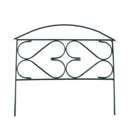 Ограждение декоративное, 50×315 см, 5 секций, металл, зелёное, «Дачный плюс», Greengo