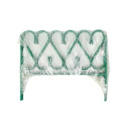 Ограждение декоративное, 54×340 см, 5 секций, металл, зелёное, «Изящный»