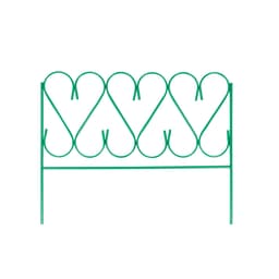 Ограждение декоративное, 54×340 см, 5 секций, металл, зелёное, «Изящный»