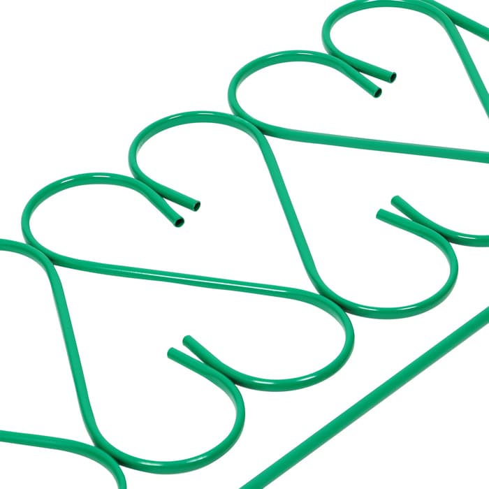 Ограждение декоративное, 54×340 см, 5 секций, металл, зелёное, «Изящный»