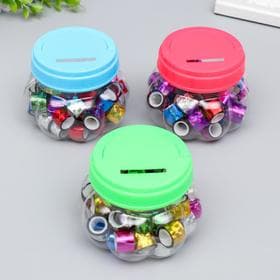 Клейкая лента пластик в банке «Голография», набор 40 шт., 1.2 см×2.8 м, 7.5×8.5×8.5 см, МИКС