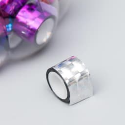 Клейкая лента пластик в банке «Голография», набор 40 шт., 1.2 см×2.8 м, 7.5×8.5×8.5 см, МИКС