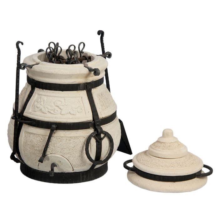 Тандыр «Сармат Кочевник», h=63 см, d=45 см, 51.8 кг, 8 шампуров, кочерга, совок