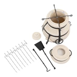 Тандыр «Сармат Кочевник», h=63 см, d=45 см, 51.8 кг, 8 шампуров, кочерга, совок