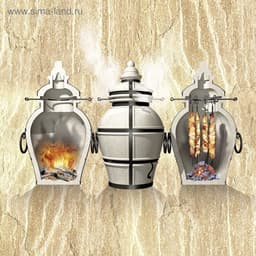 Тандыр «Скиф», h=90 см, d=64 см, 125 кг, с поворот. крышкой, 12 шампуров, кочерга, совок, колосник