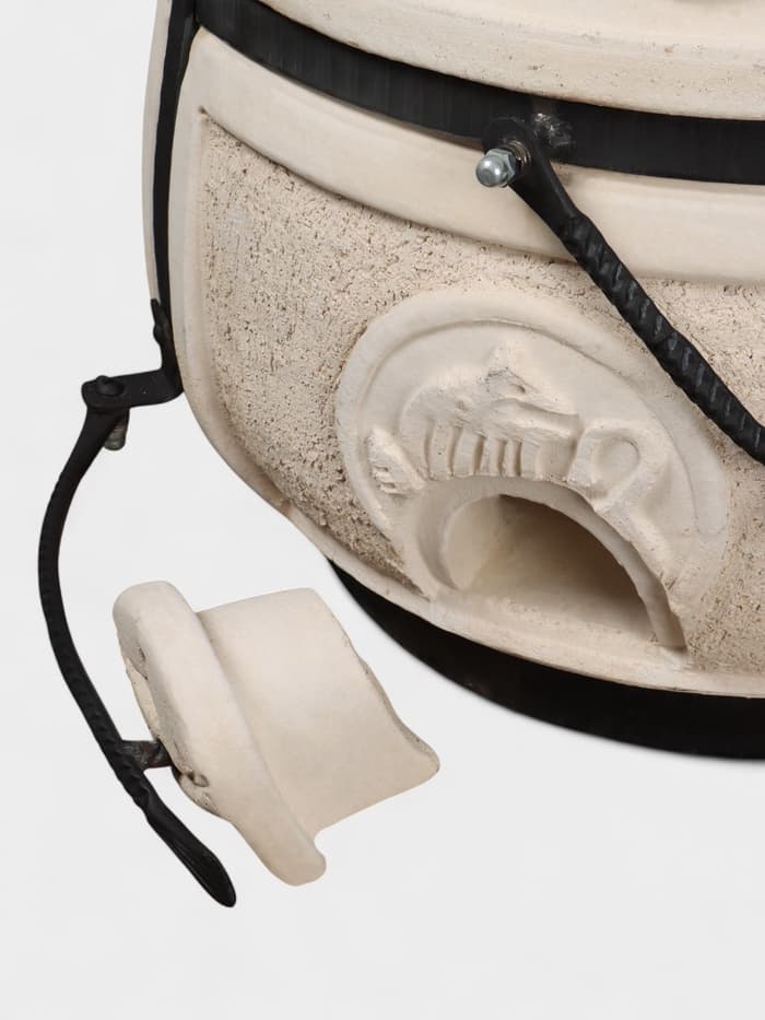 Тандыр «Скиф», h=90 см, d=64 см, 125 кг, с поворот. крышкой, 12 шампуров, кочерга, совок, колосник