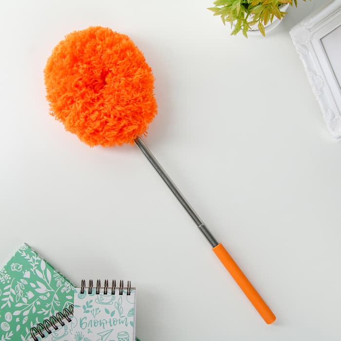 Щётка для пыли Доляна, телескопическая ручка, 25-60 см, МИКС