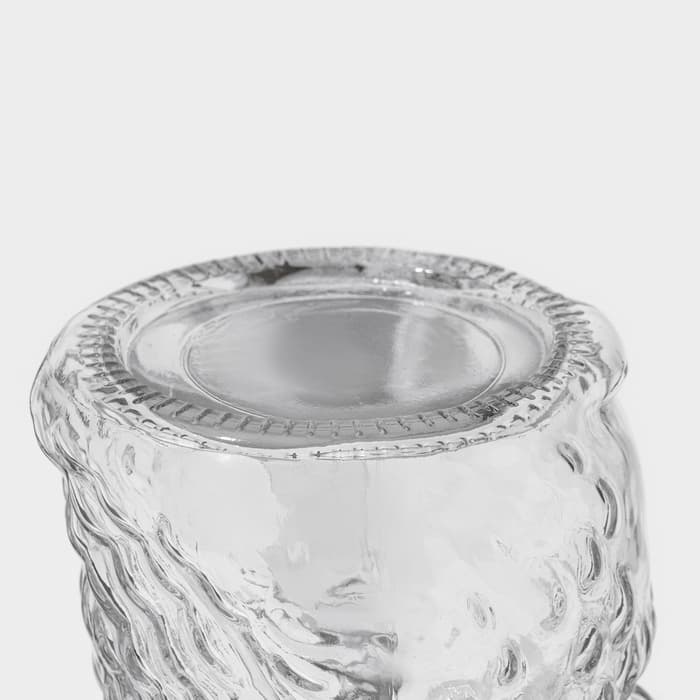 Кружка с крышкой и трубочкой «Сова», 470 мл, 10×11.5×12.5 см, стекло, МИКС