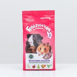Корм-лакомство «Зоомир Грызунчик 3» для грызунов и кроликов, фруктовое ассорти, 200 г