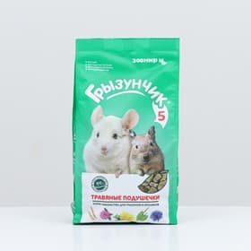 Корм-лакомство «Зоомир Грызунчик 5» для кроликов и грызунов, травяные подушечки, 280 г
