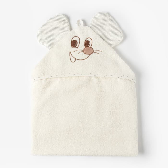 Полотенце - уголок, 125×65 см, бежевое