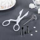 Набор кондитерский Доляна, 4 предмета, 2 насадки d=1.7 см, ножницы кондитерские для переноски украшений, гвоздь d=0.3/3.3 см