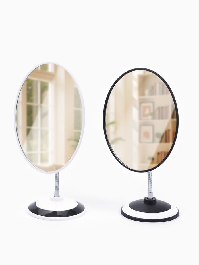 Зеркало настольное, овальное, на гибкой ножке, 16×29 см, (15.2×18.7 см), МИКС