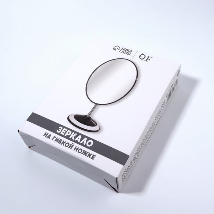 Зеркало настольное, овальное, на гибкой ножке, 16×29 см, (15.2×18.7 см), МИКС
