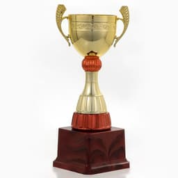 Кубок 104, наградная фигура, золото, подставка пластик, 23.5 см