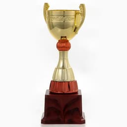Кубок 104, наградная фигура, золото, подставка пластик, 23.5 см
