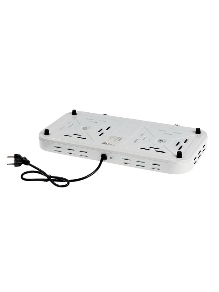 Плитка электрическая Luazon LHP-003, 2 конфорки, 2000 Вт, нагреватель спираль, белая