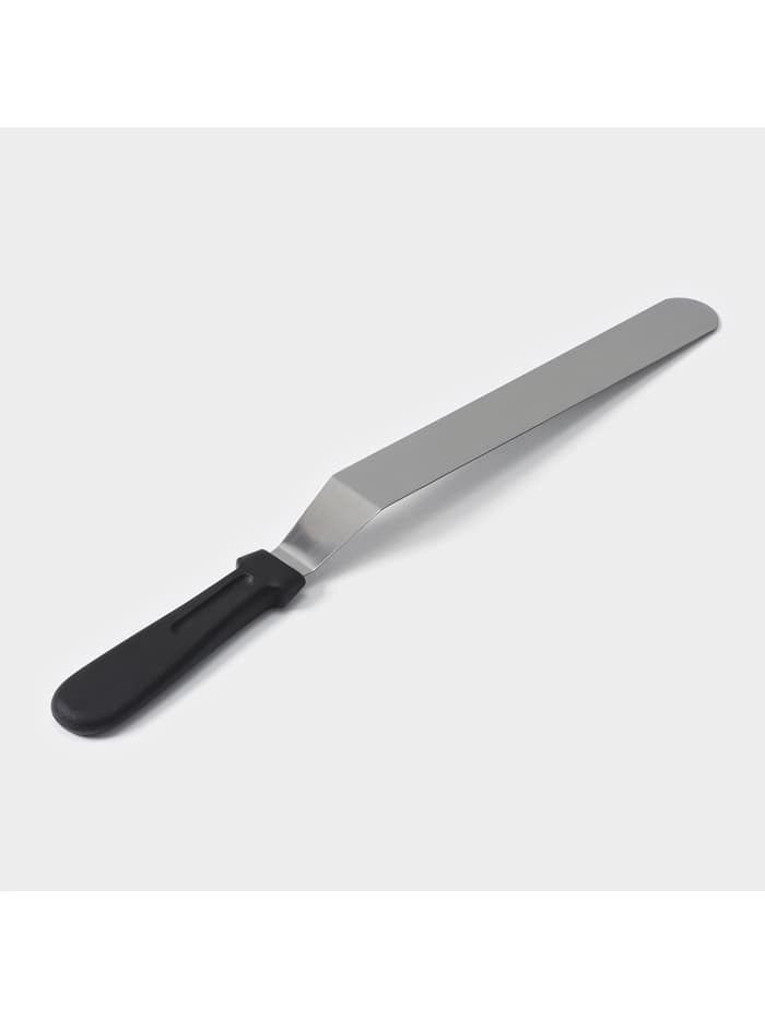 Кондитерская лопатка - палетка, изогнутая, 37 см, рабочая часть 25 см, чёрная