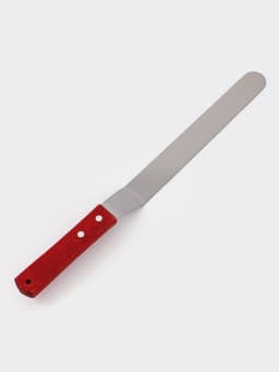 Кондитерская лопатка - палетка, изогнутая, 36 см, рабочая часть 24 см, для блинов, коричневая