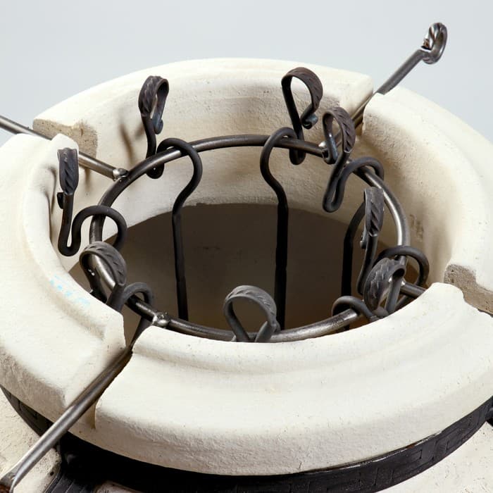 Тандыр «Сармат Атаман» h=107 см, d=61, 130 кг, 12 шампуров, кочерга, совок, керамика