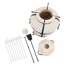 Тандыр «Сармат Атаман» h=107 см, d=61, 130 кг, 12 шампуров, кочерга, совок, керамика