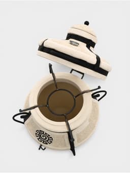 Тандыр «Сармат Аладдин» мини, h=91 см, d=62, 100 кг, 12 шампуров, кочерга, совок, керамика