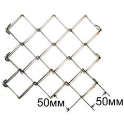 Сетка – рабица металлическая ТУ, оцинкованная, ячейка 50×50 мм, толщина, 1.6 мм, размер рулона 1.5×10 м